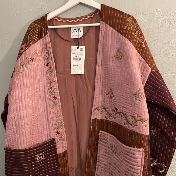 NWT Zara Embroidered Patchwork Kimono Limited Edition - Picture 5 of 11